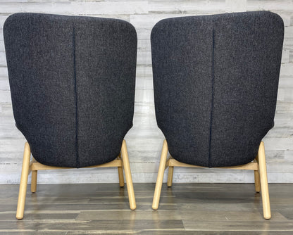Gray Modern Arm Chairs Set Of 2