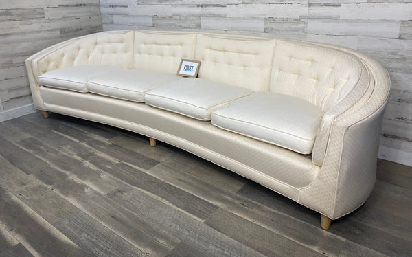 Mid Century Curved Sofa Couch