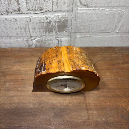 Live Edge Wooden Mantle Clock