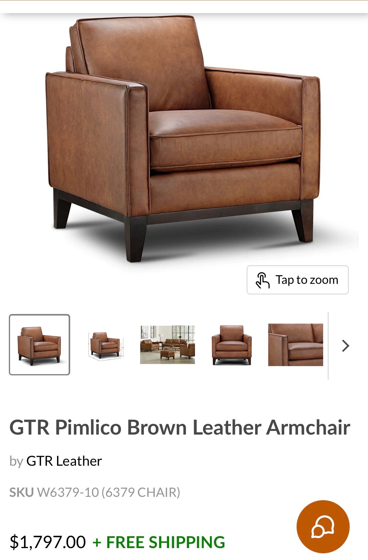 Set Of 2 Gray Leather Chairs