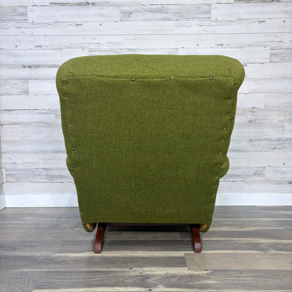 Retro Green Platform Rocking Chair