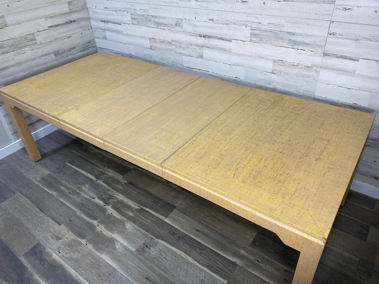 Mid Century Modern Grass Cloth Dining Table