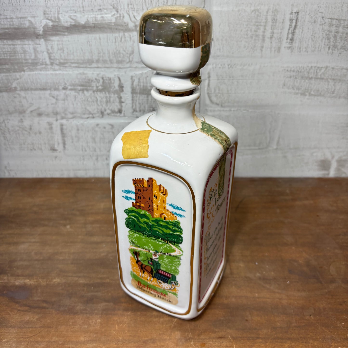 Vintage 1970 Old Fitzgerald Blarney Irish Decanter Bottle