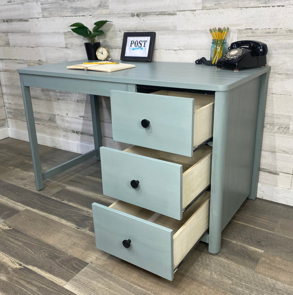 Blue Gray Modern Desk