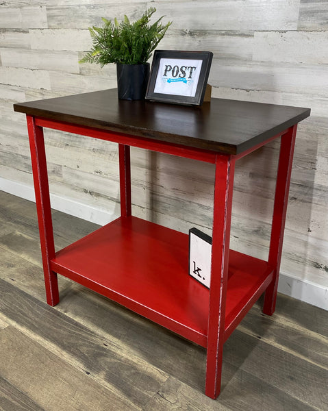 Red Farmhouse Island Table