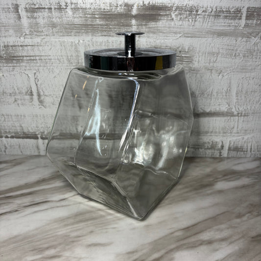 Vintage Hexagon Glass Candy Jar