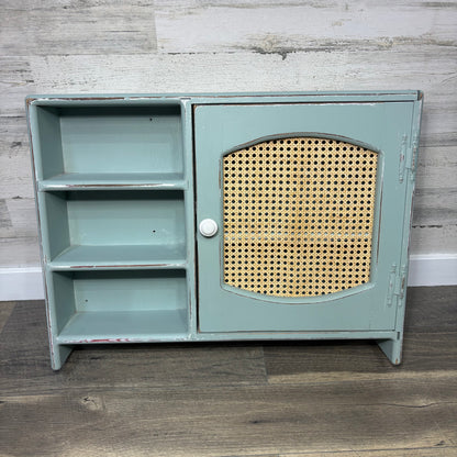 Wall Mounted Wood Storage Cabinet W/ Cane Door