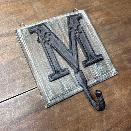 Rustic “M” Wall Hook Wrought Iron
