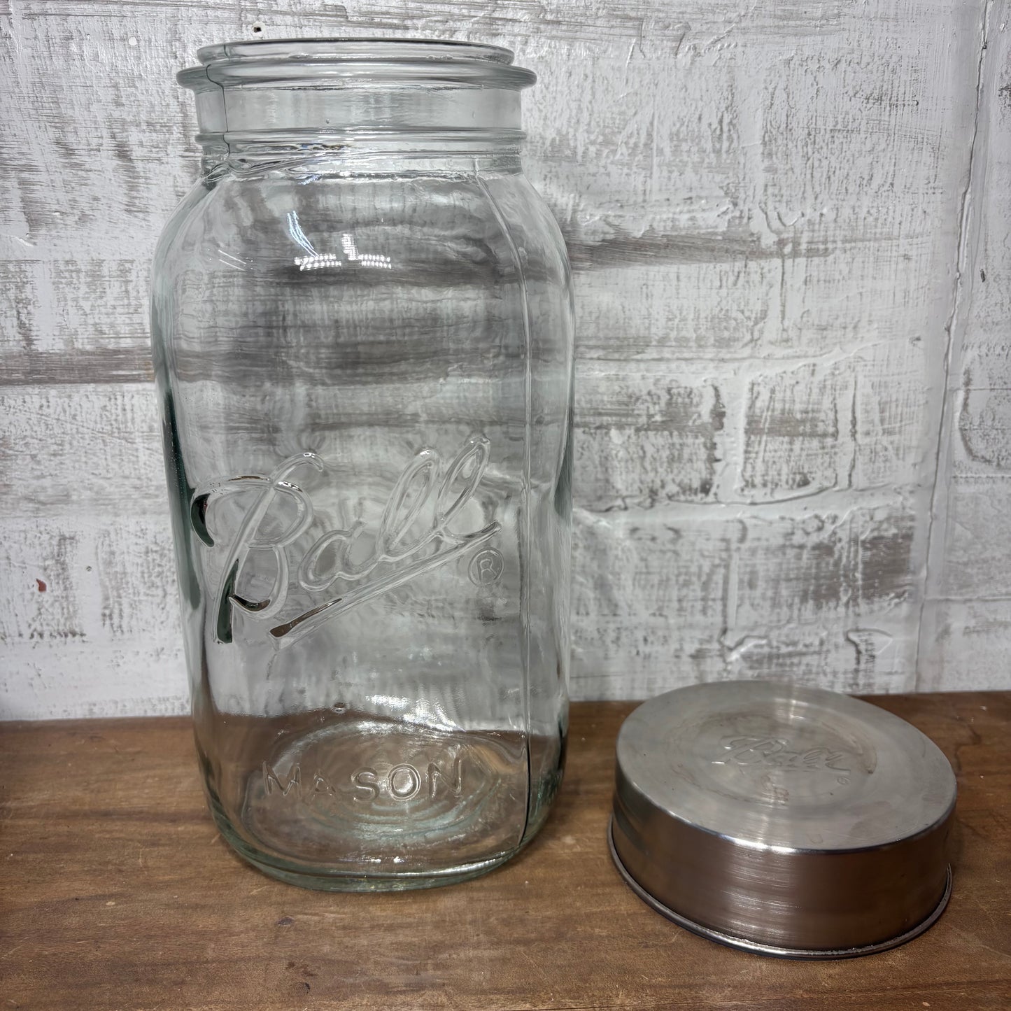Large Wide Mouth Ball Glass Mason Jar