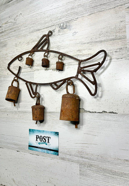 Vintage Rustic Metal Fish Wind Chime