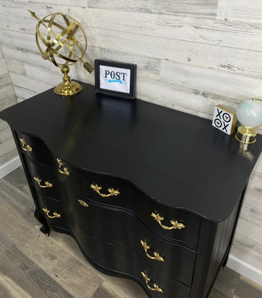 Black French Provincial Dresser