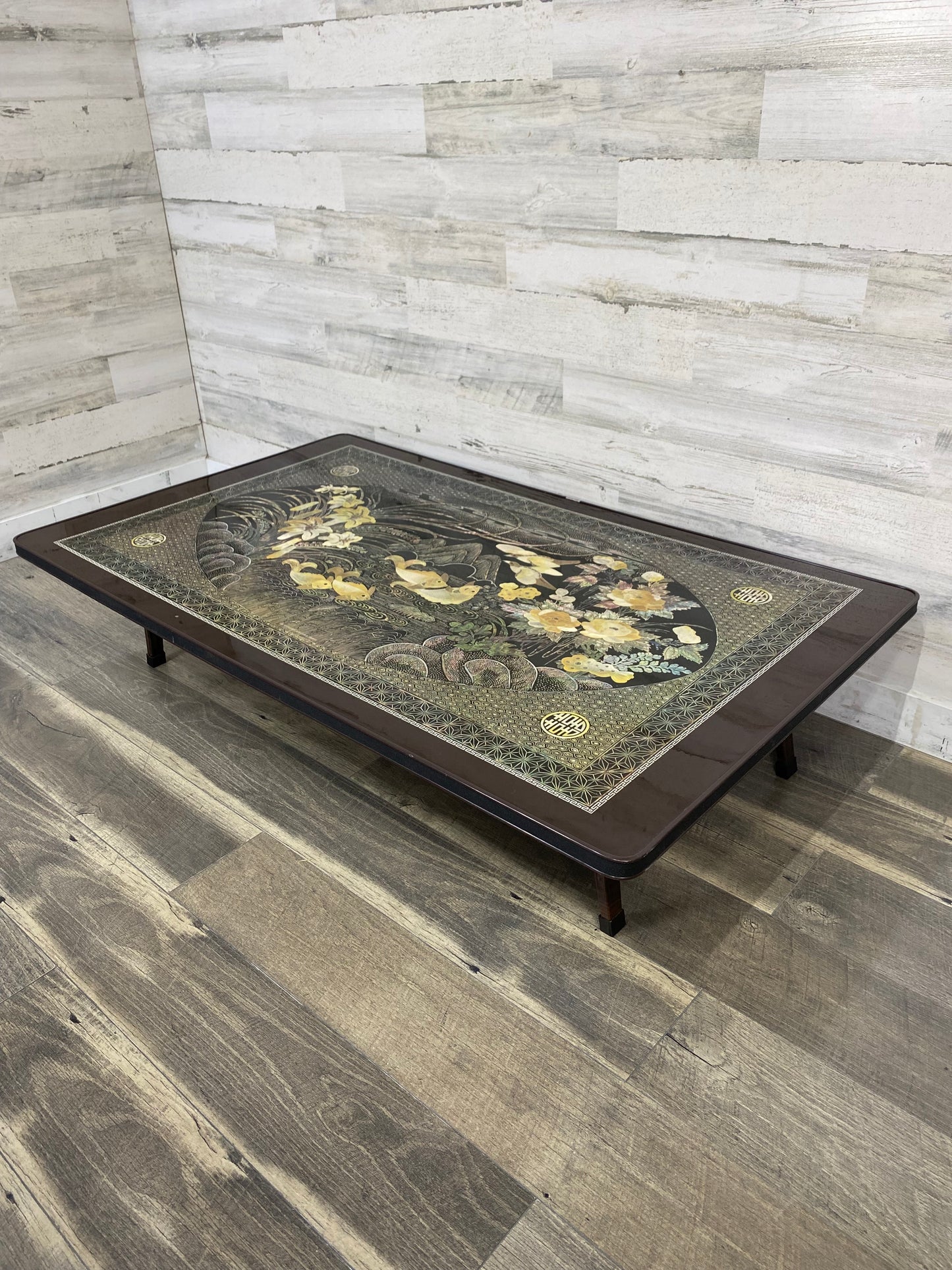 Vintage Folding Korean Tea Table - Brown