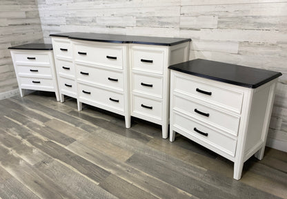 White 3pc Dresser & Nightstand Set