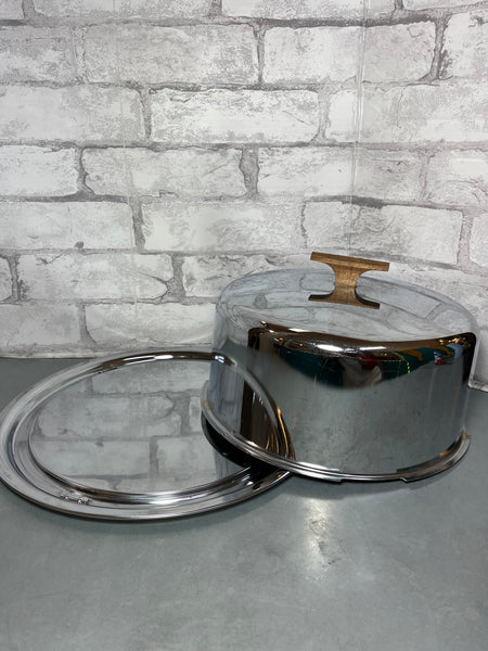 Vintage Stainless Steel Cake Container