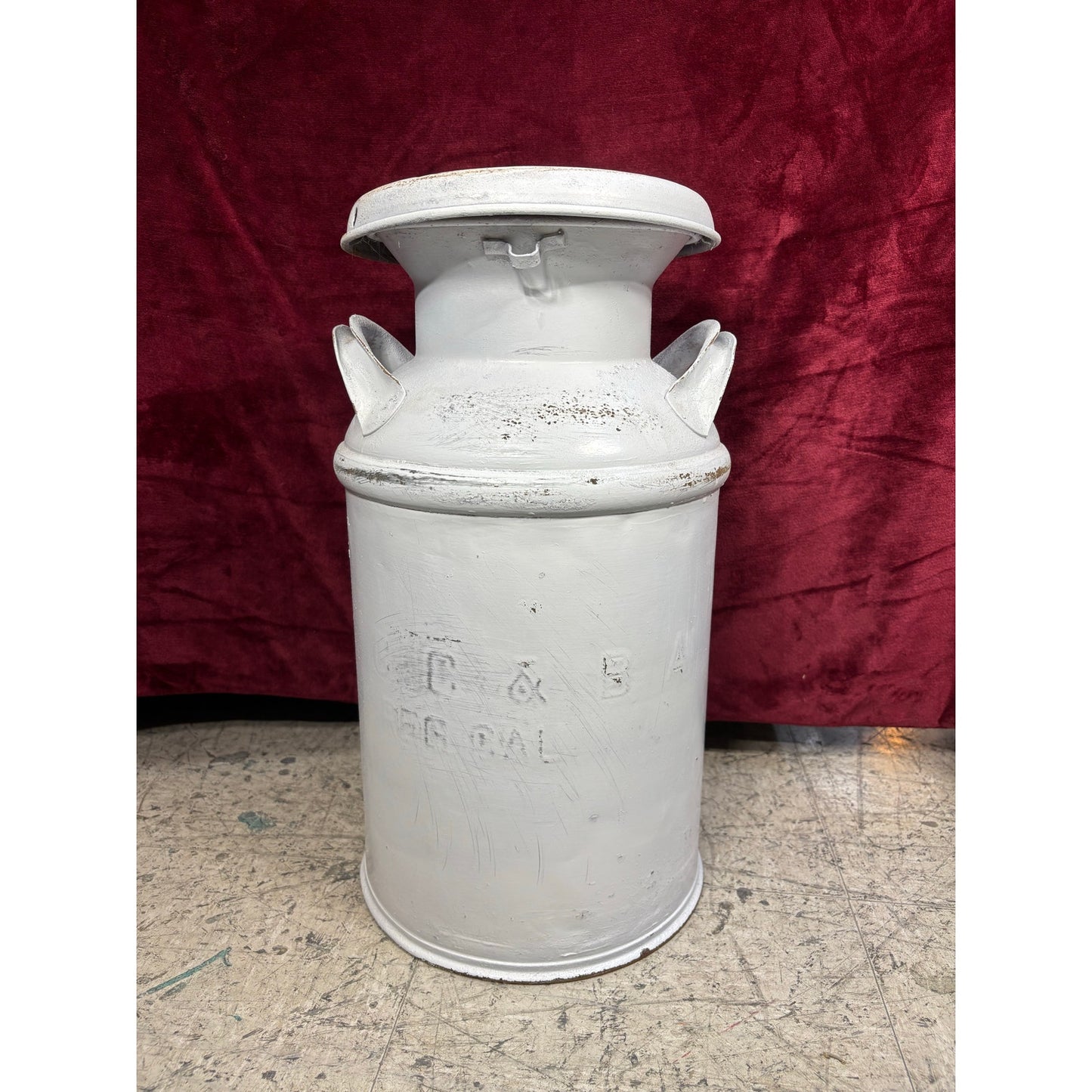 Antique Milk Jug Distressed White