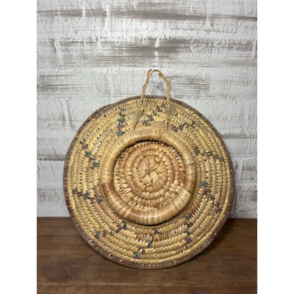 Woven Coil Boho Wall Decor Basket