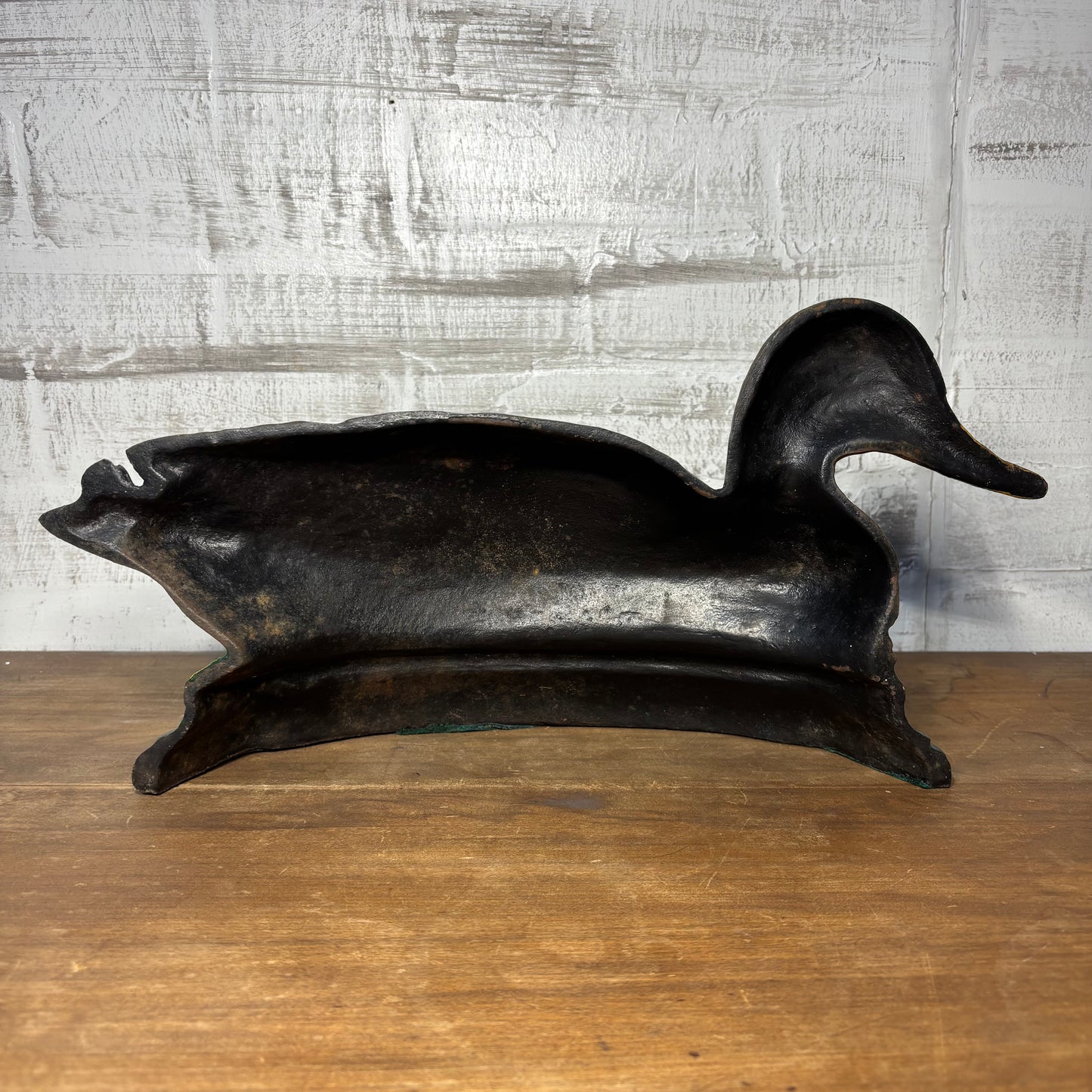 Vintage Wright Studios Cast Iron Mallard Duck Door Stop