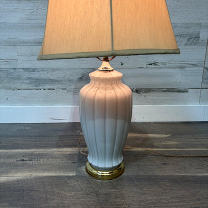 Vintage White Glass Table Lamp