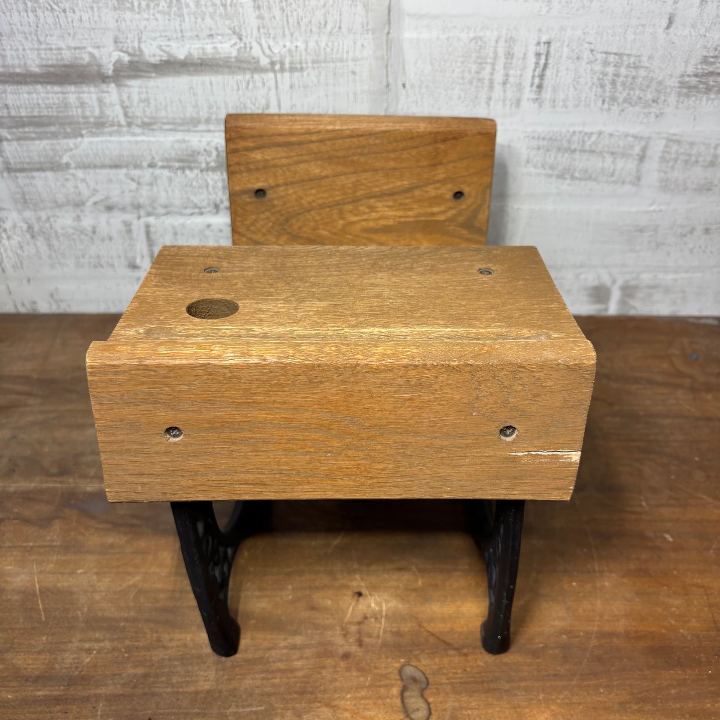 Wrought Iron And Wood Doll Desk