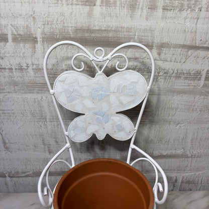 Butterfly Metal Chair Style Plant Stand