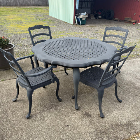 5pc Cast Aluminum Outdoor Dining Set