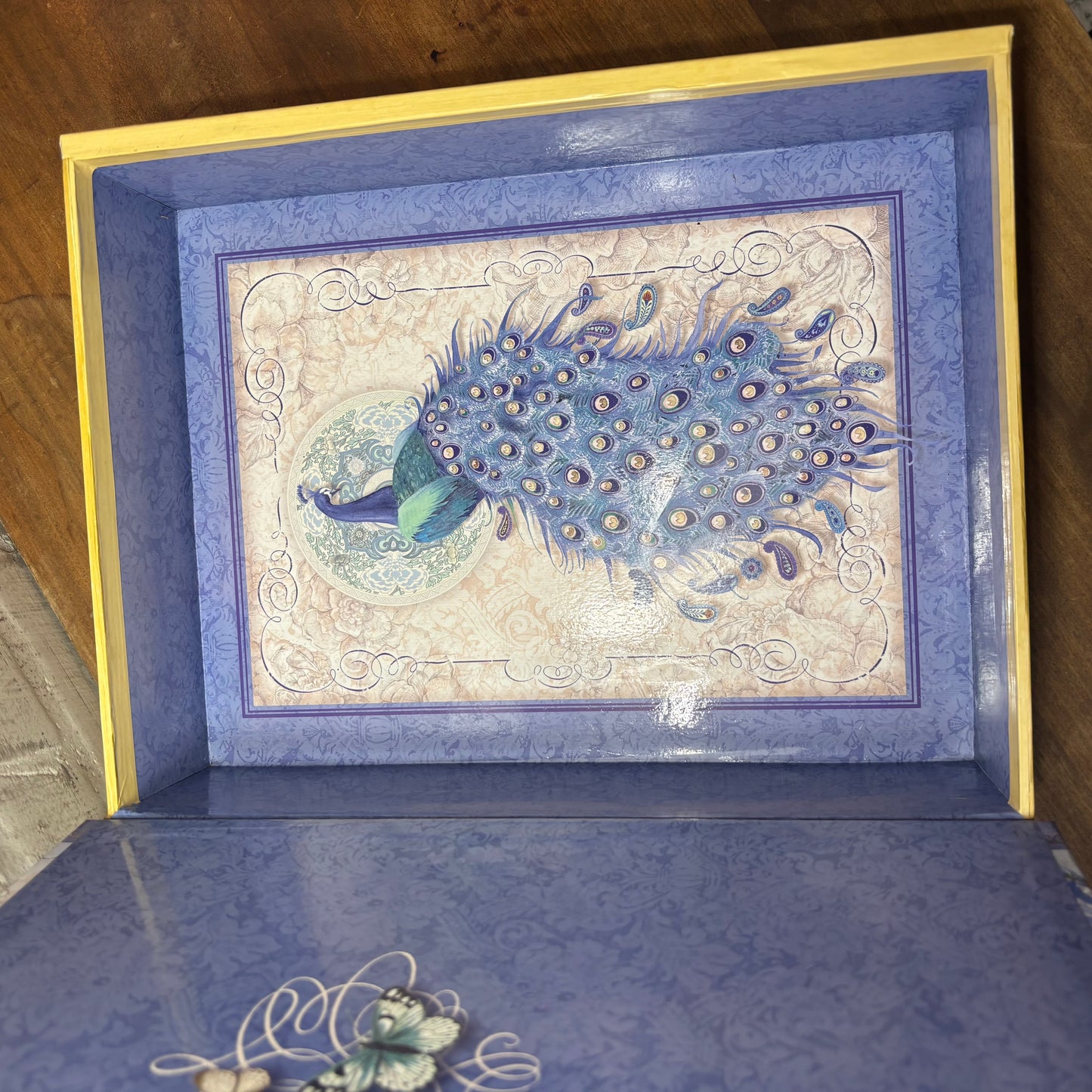 Peacock Decorative Book Storage Box