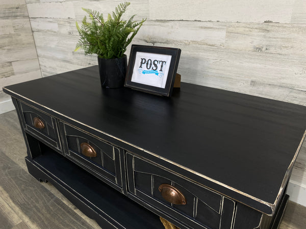 Black Coffee Table W/ Storage