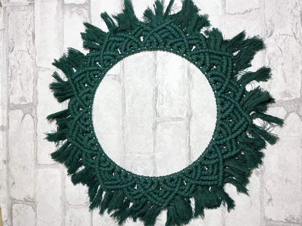 Green Macramé Wreath