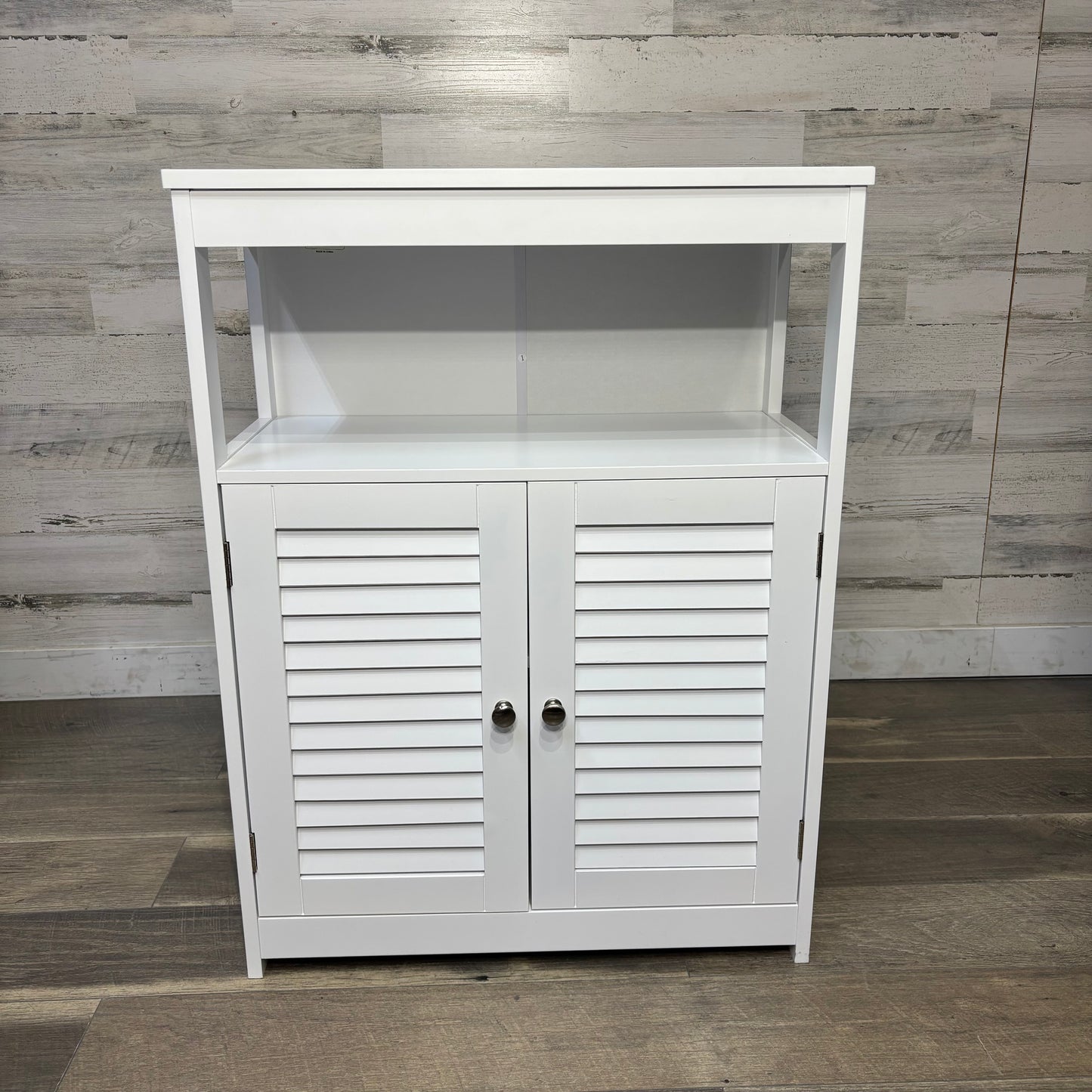 White Floor Storage Cabinet