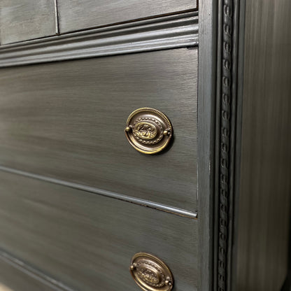 Refinished Buffet Dresser Gray