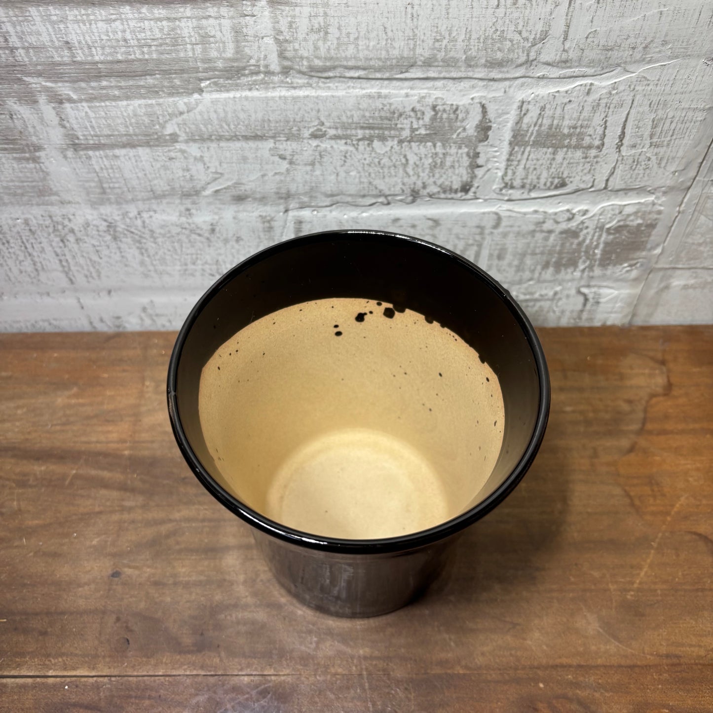 Black Glazed Clay Pot