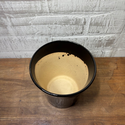Black Glazed Clay Pot