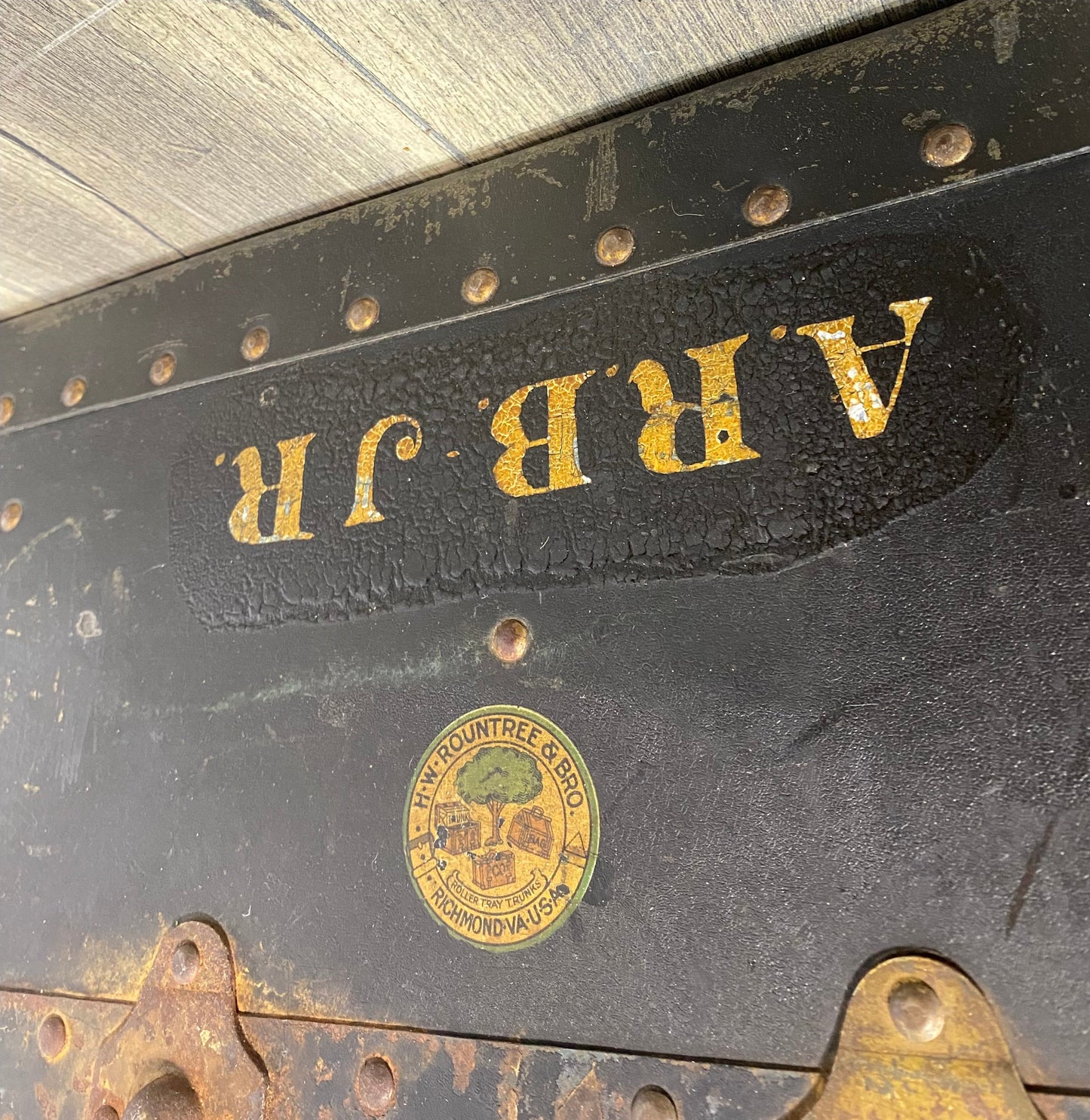 Antique Steamer Trunk Dresser HW Mountree