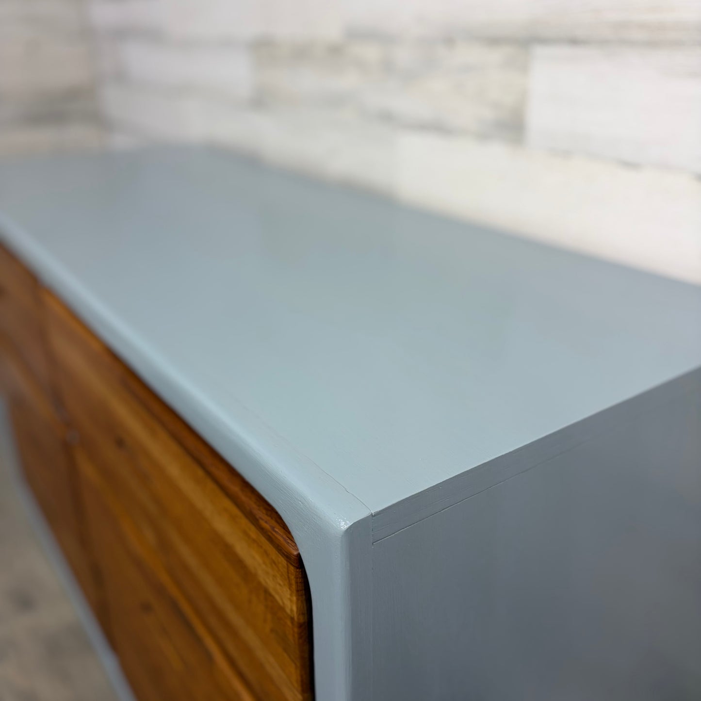 Refinished Oak & Blue Dresser