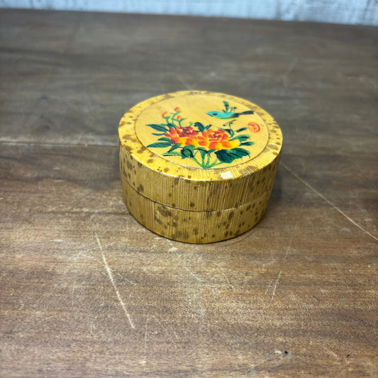 Vintage Bamboo Trinket Box