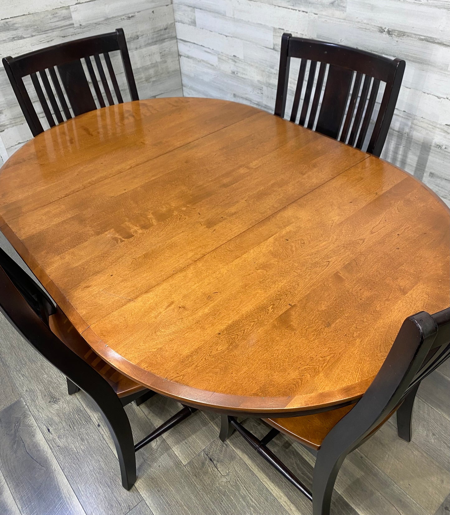 Black Dining Table & 4 Chairs Set