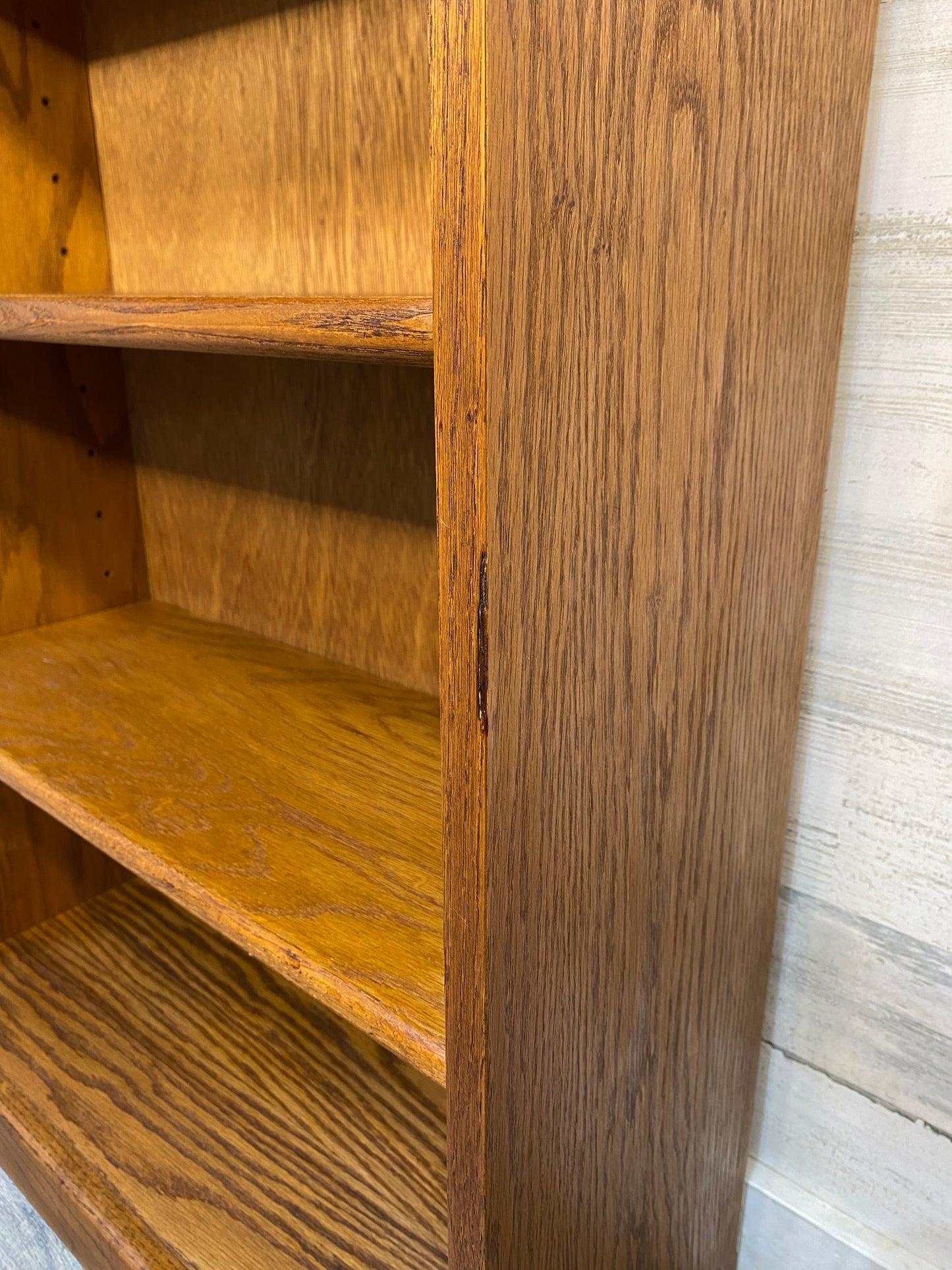 Tall Skinny Oak Bookshelf