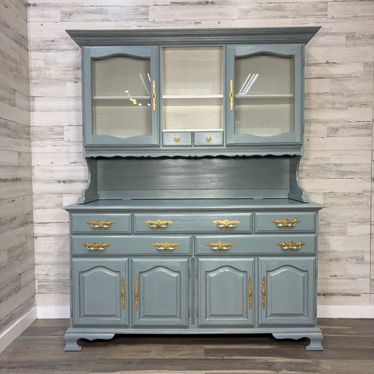 2pc Flint Ridge China Hutch