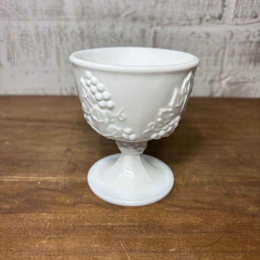 Vintage Milk Glass Open Sugar Bowl