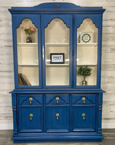 Navy Blue China Hutch