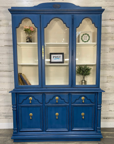 Navy Blue China Hutch