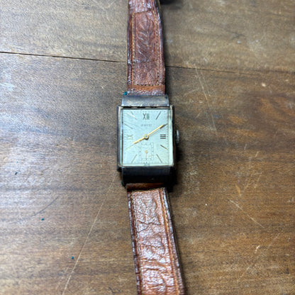 Vintage Harvel “Tank” Watch W/ Croton Red Case