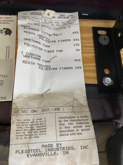 Maroon Leather Flexsteel Recliner