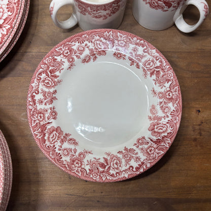 Spode Delamere Cranberry Dish Set Of 16