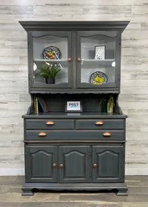 Dark Gray Flint Ridge China Hutch