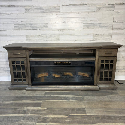 Electric Fireplace Tv Stand Rustic Gray