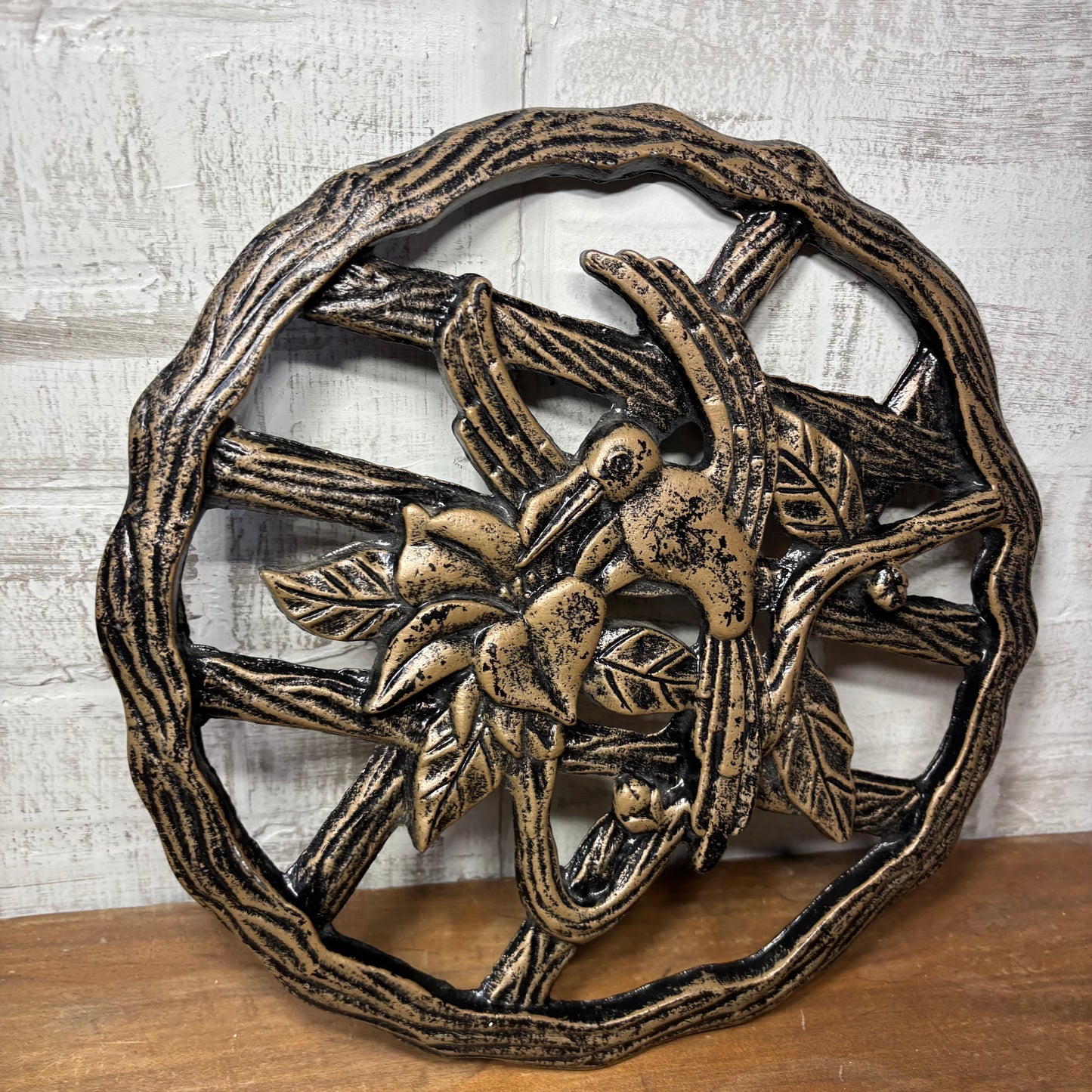 Cast Aluminum Hummingbird Stepping Stone/ Wall Art