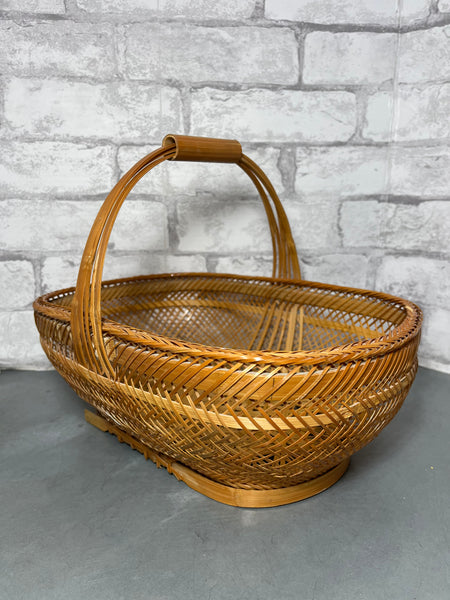Bamboo Oval Woven Basket
