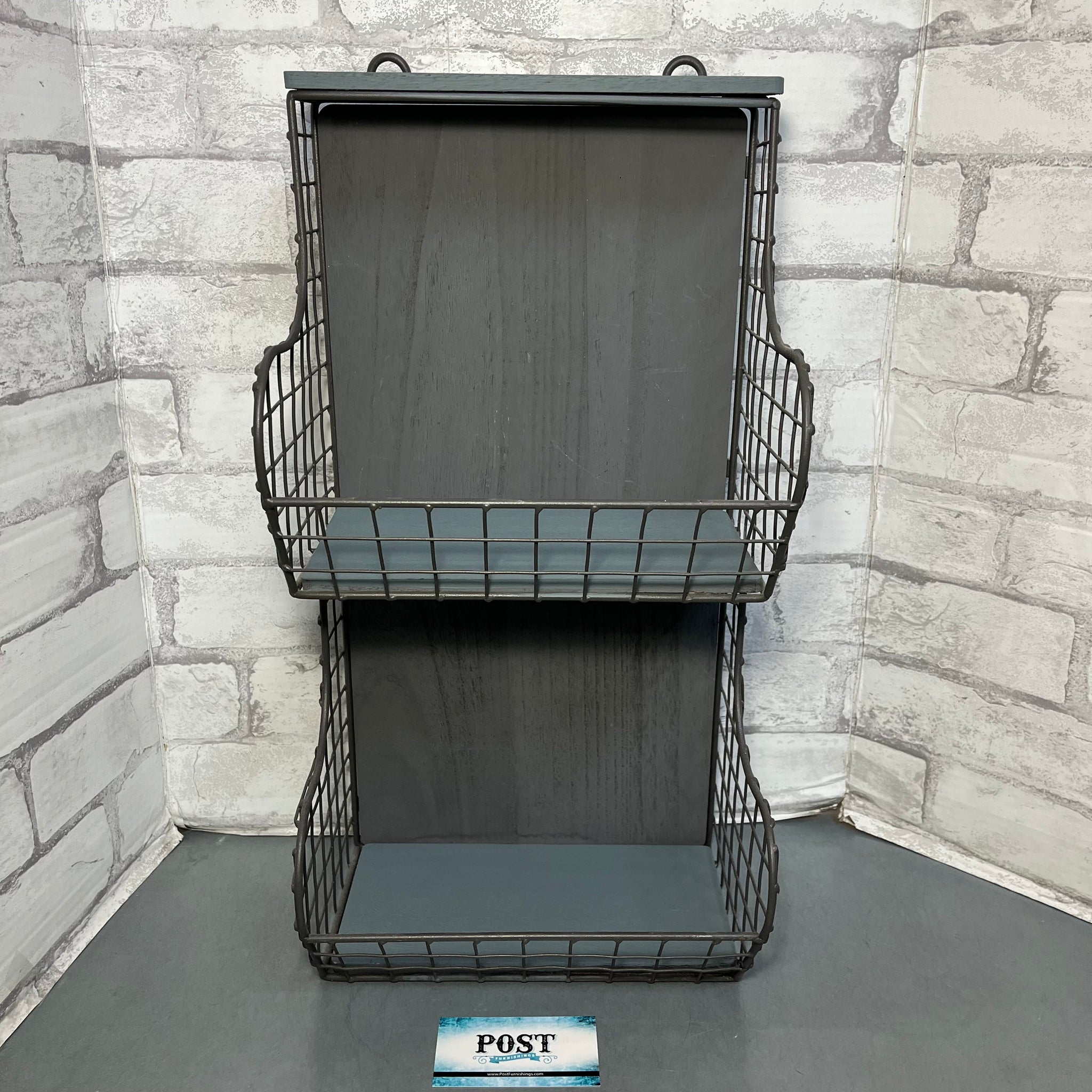 Two Tier Metal Hanging Wall Organizer