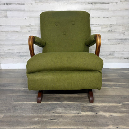 Retro Green Platform Rocking Chair